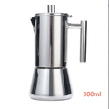 Kawiarka ze stali nierdzewnej, na indukcję, gaz i kuchenkę elektryczną, 200, 300 lub 600 ml (4, 6 lub 12 filiżanek espresso)