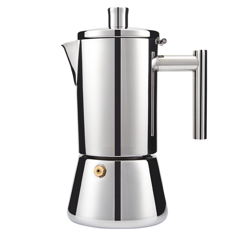 Kawiarka ze stali nierdzewnej, na indukcję, gaz i kuchenkę elektryczną, 200, 300 lub 600 ml (4, 6 lub 12 filiżanek espresso)