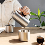 Zaparzacz do kawy French press ze stali nierdzewnej, podwójna ścianka, do kawy i spieniania mleka, 350, 750 lub 1000 ml