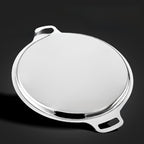 Płaska patelnia do naleśników i pizzy ze stopu tytanu, bez powłoki, młotkowana, na indukcję i gaz, 26–30 cm