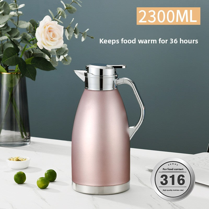 Dzbanek termiczny ze stali nierdzewnej 2,3 l lub 1,8 l, próżniowy, trzyma ciepło do 36 h, na kawę i herbatę, 5 kolorów