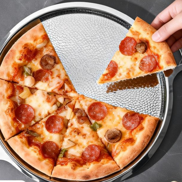 Płaska patelnia do naleśników i pizzy ze stopu tytanu, bez powłoki, młotkowana, na indukcję i gaz, 26–30 cm