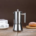 Kawiarka ze stali nierdzewnej, na indukcję, gaz i kuchenkę elektryczną, 200, 300 lub 600 ml (4, 6 lub 12 filiżanek espresso)