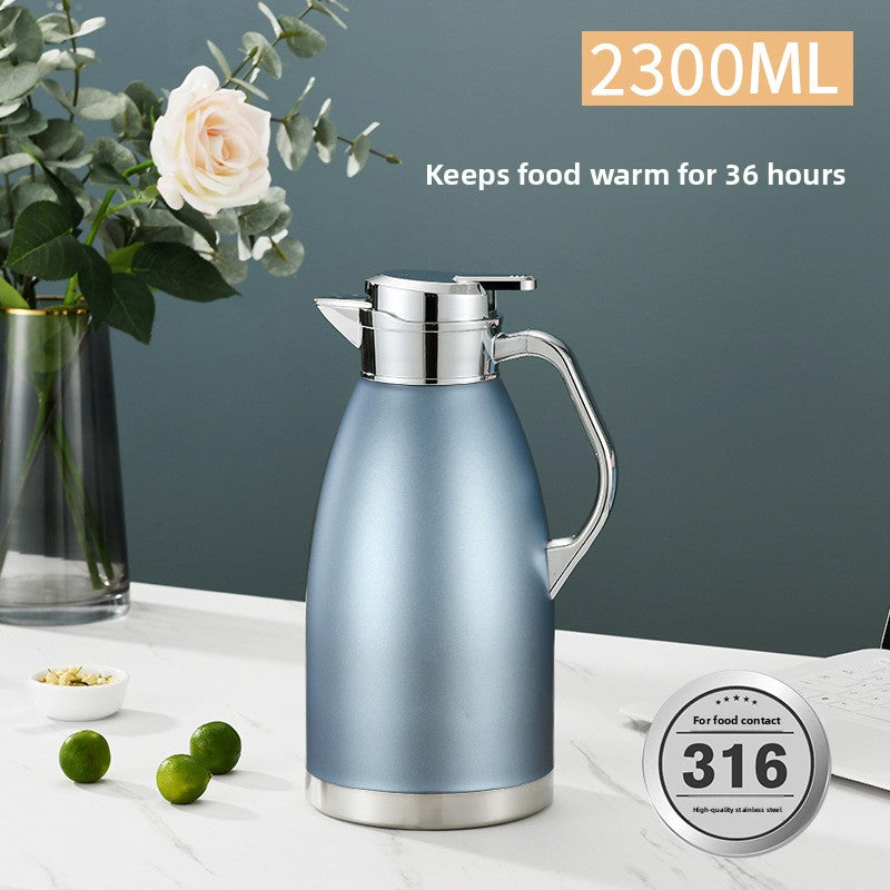 Dzbanek termiczny ze stali nierdzewnej 2,3 l lub 1,8 l, próżniowy, trzyma ciepło do 36 h, na kawę i herbatę, 5 kolorów