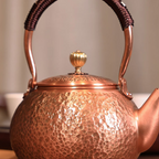 Czajnik z czystej miedzi, ręcznie kuty, do gotowania wody na herbatę, na kuchenkę gazową, 600–1800 ml, wzór młotkowany, gładki lub lotos